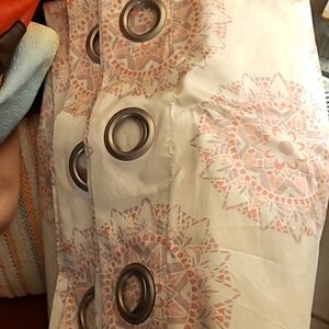 One set of curtains two panels 84 in Long